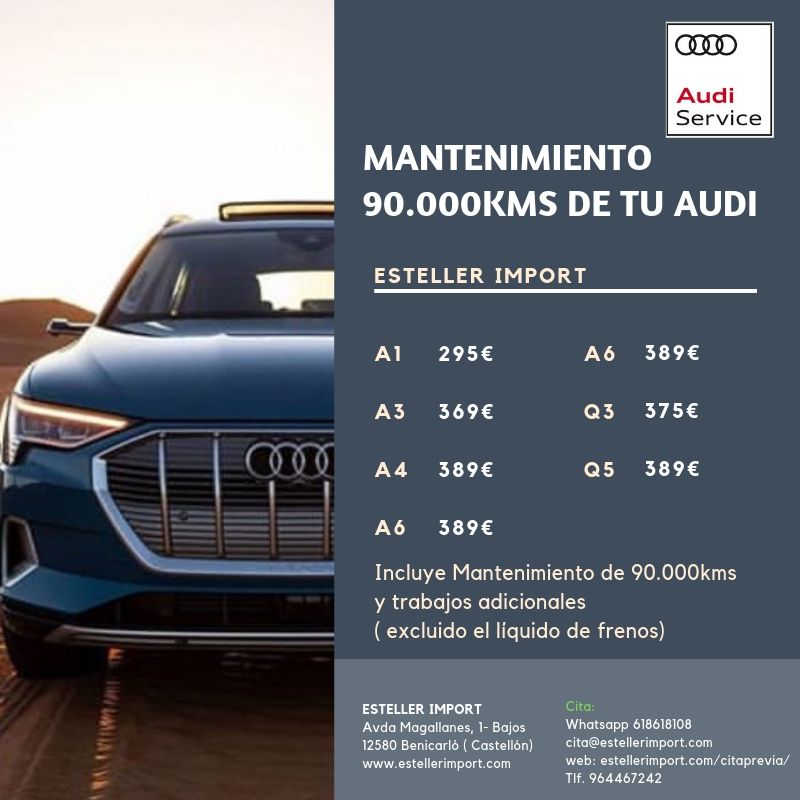 mantenimiento 90.000KMS DE TU AUDI PROMOCION MANTENIMEINTO