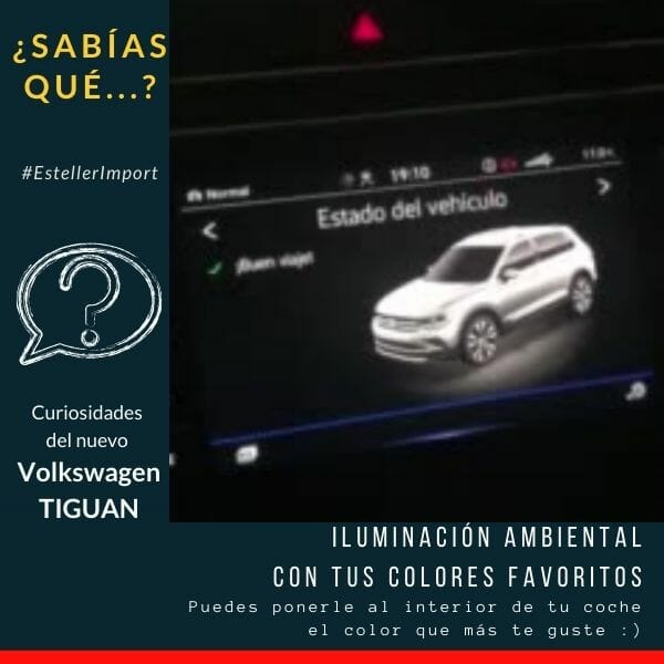 led ambiental vw tiguan , colores led volkswagen